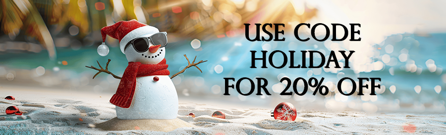 Seasonal Graphic with text Use Code HOLIDAY for 20% off your order