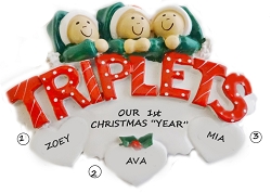 Triplets Christmas Ornament